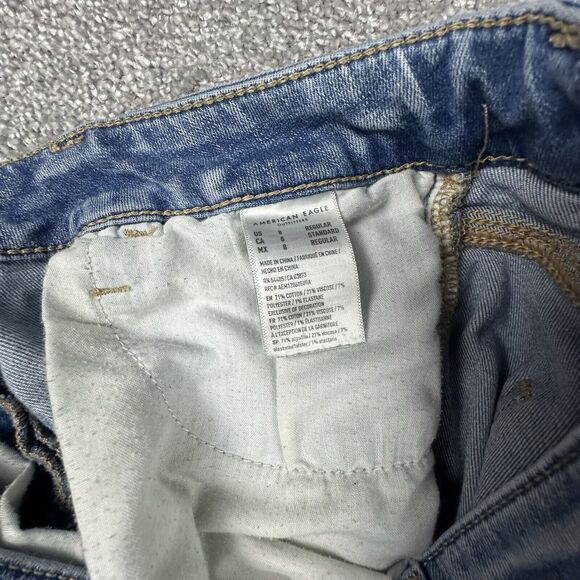 American Eagle Next Level Stretch Hi-Rise Jegging Womens 8 (28x28) Denim Blue - Picture 8 of 11